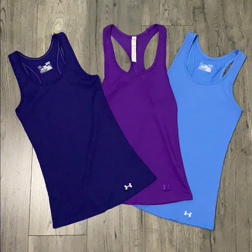 Bundle of FOUR Under Armer tank tops